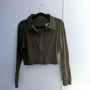 brand new! Zaful Navy Zip Up Long Sleeve 1X